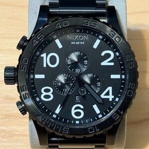 Nixon The 51-30 Chrono "Simplify" Black Chronograph Men's Analog Watch RUNNING